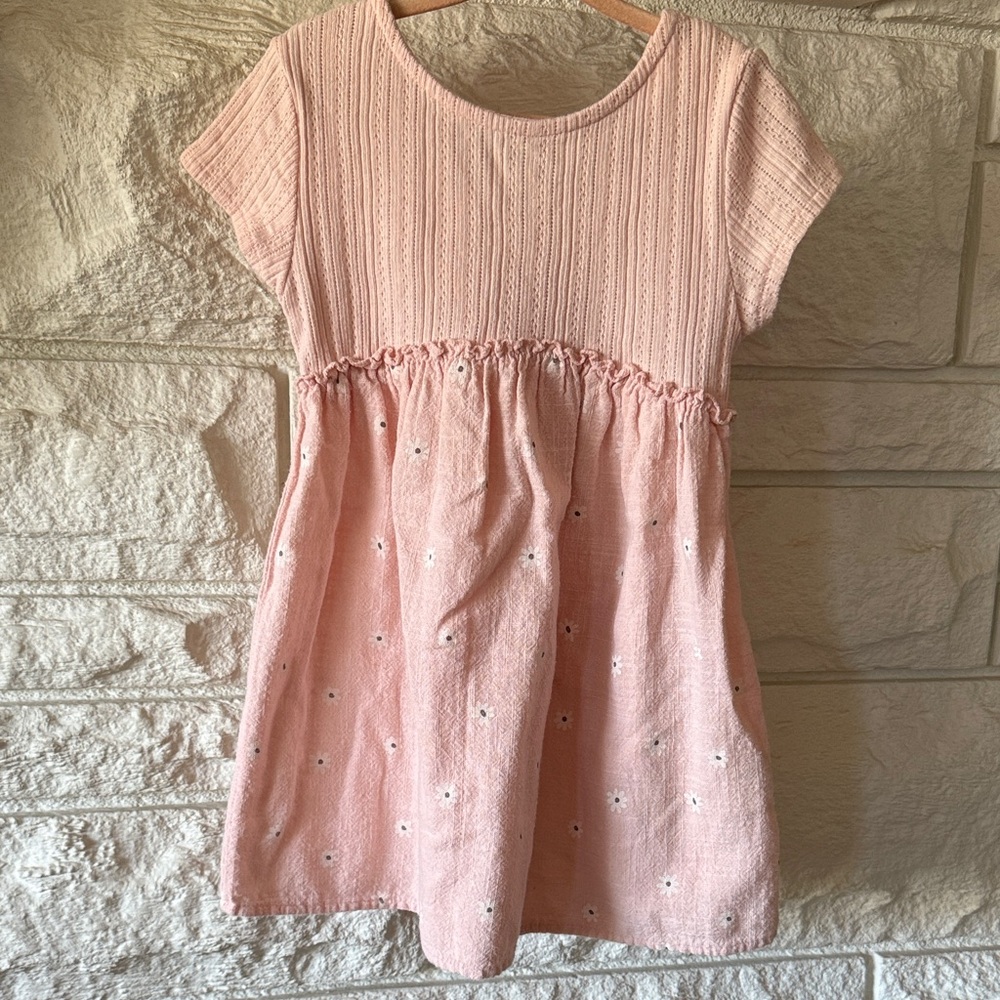 🌸Zara Pink Kids Dress with Floral Details